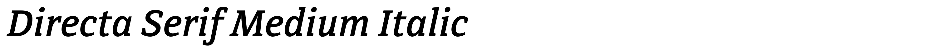 Directa Serif Medium Italic